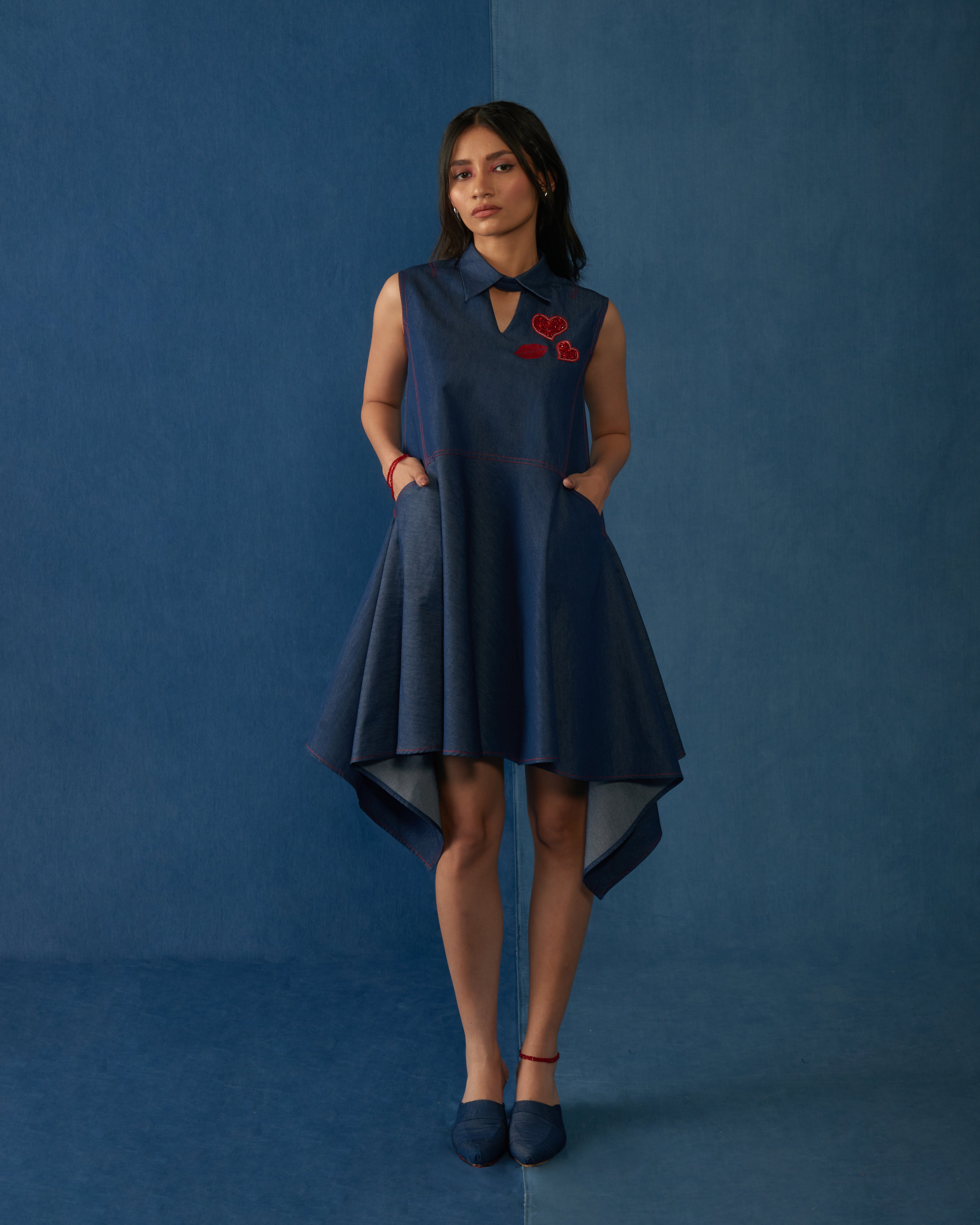 Love Language Dress Blue