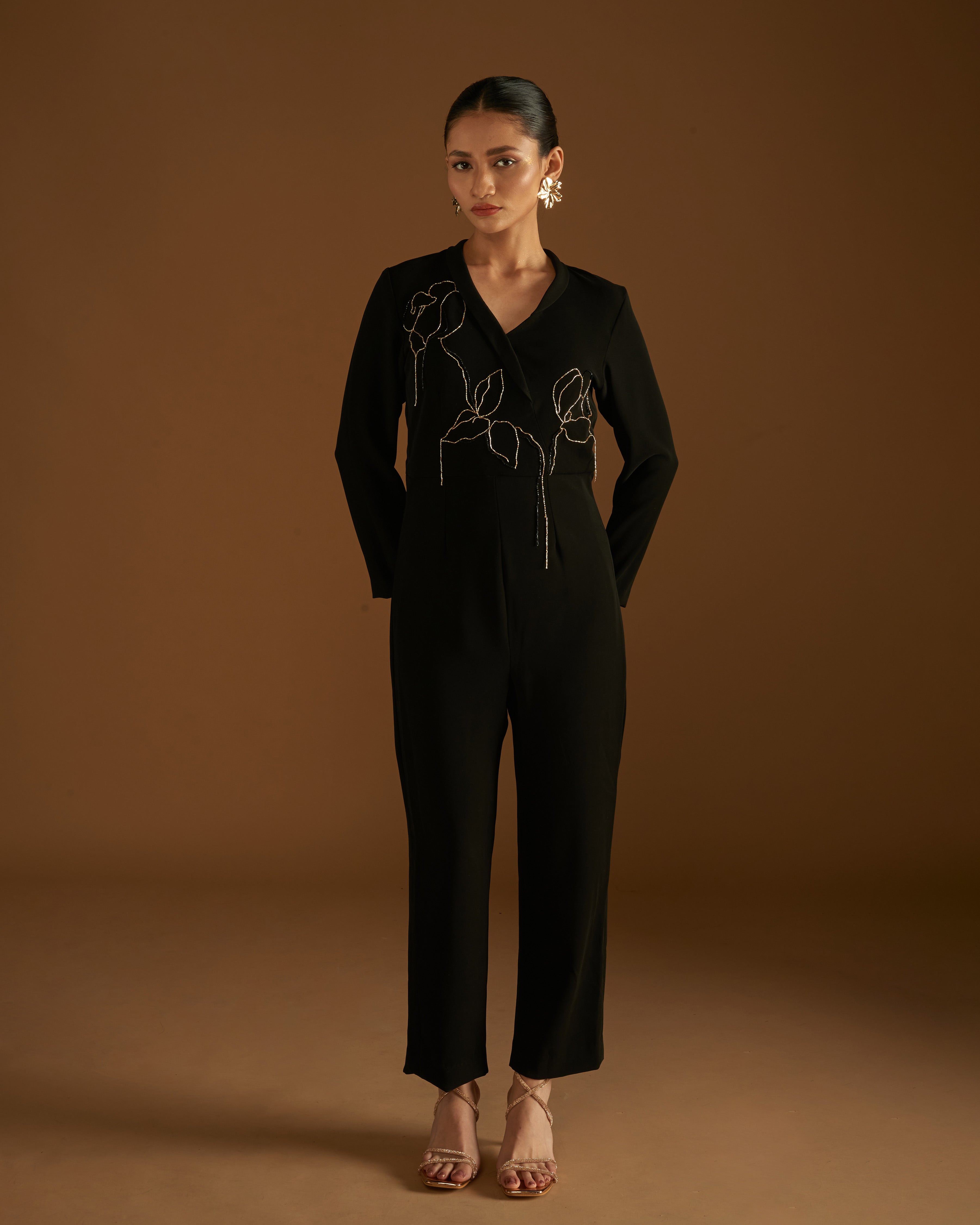 Rose in Bloom Jumpsuit Black