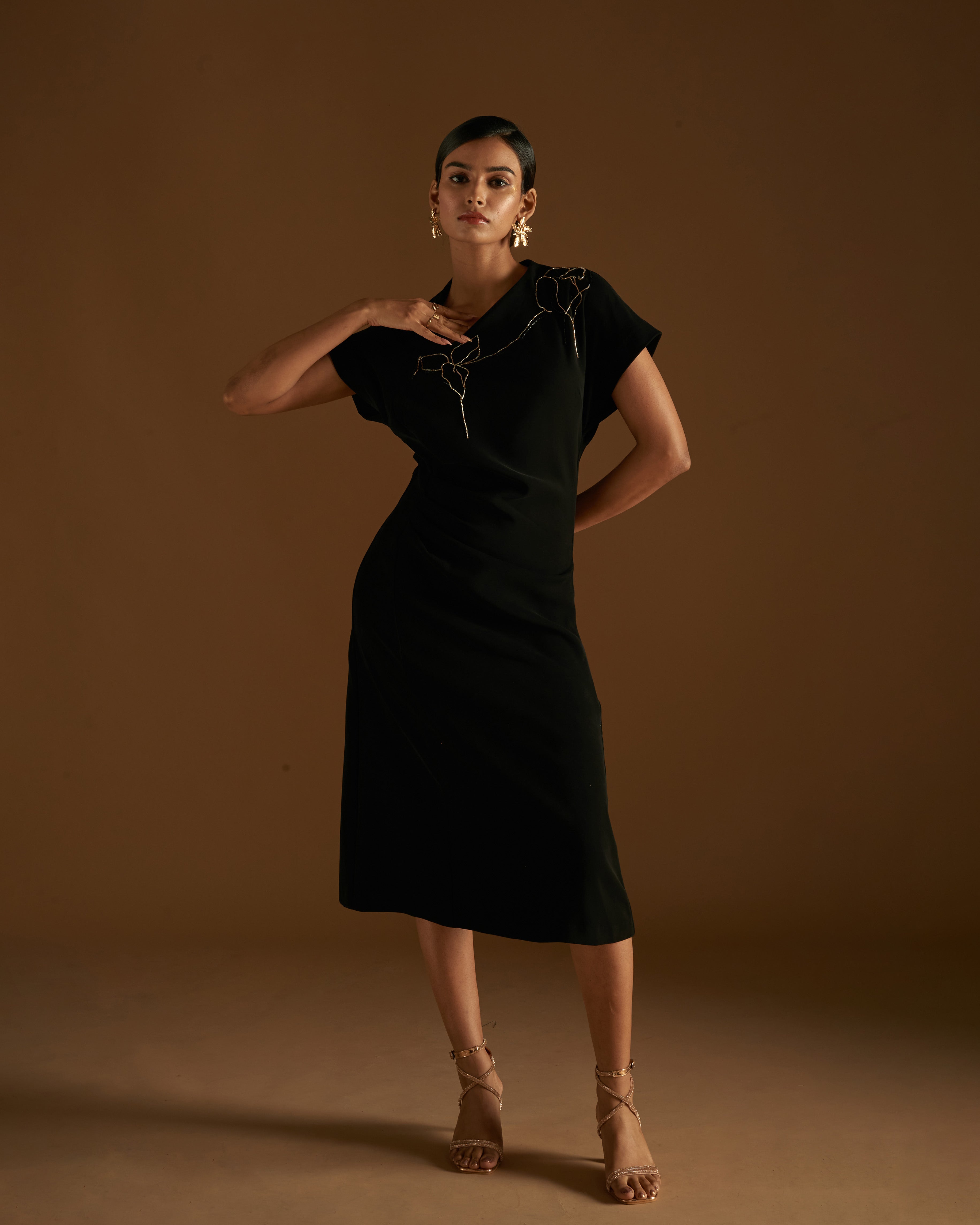 Rosebud Dress Black