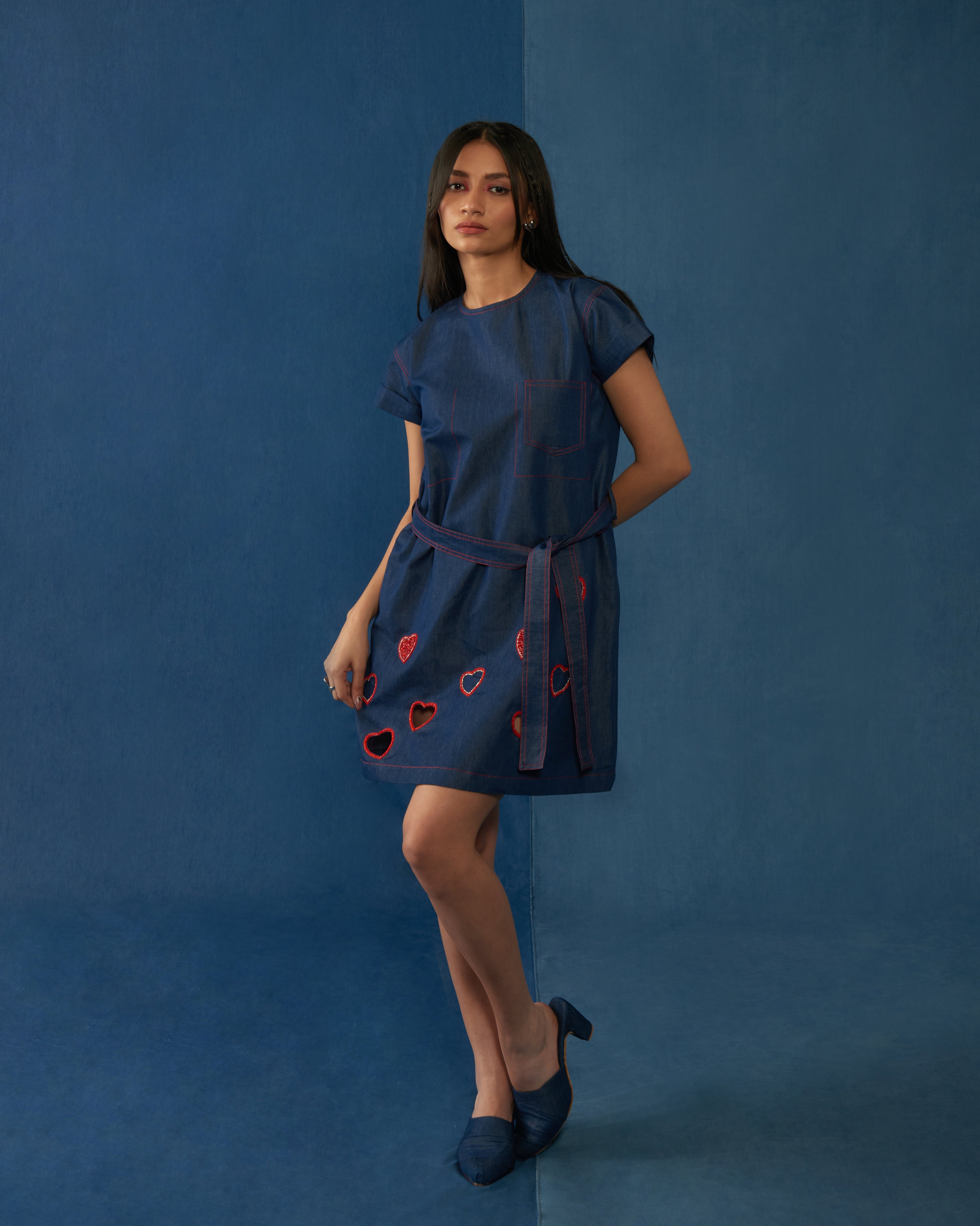 Love Letter Dress Blue