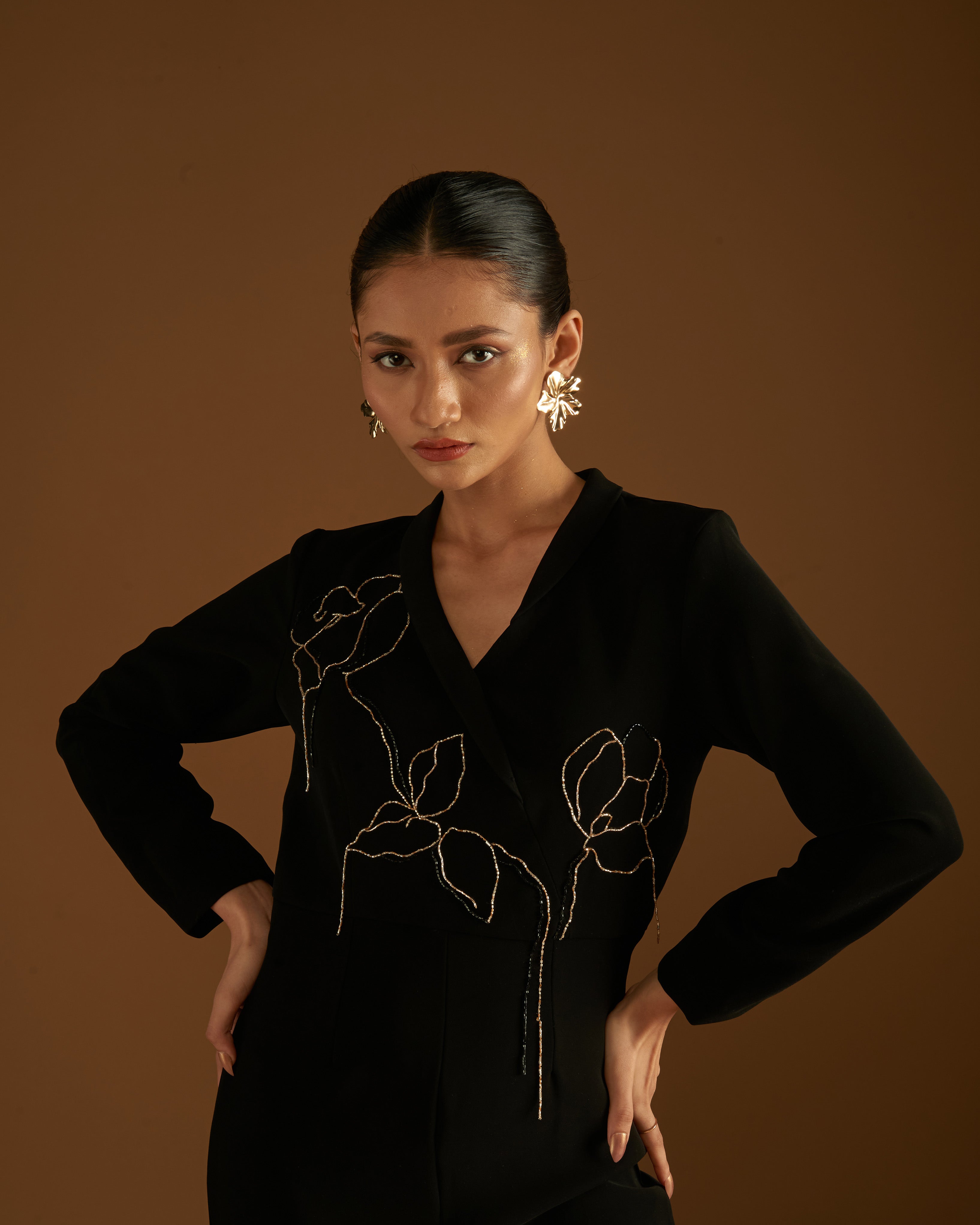 Rose in Bloom Jumpsuit Black