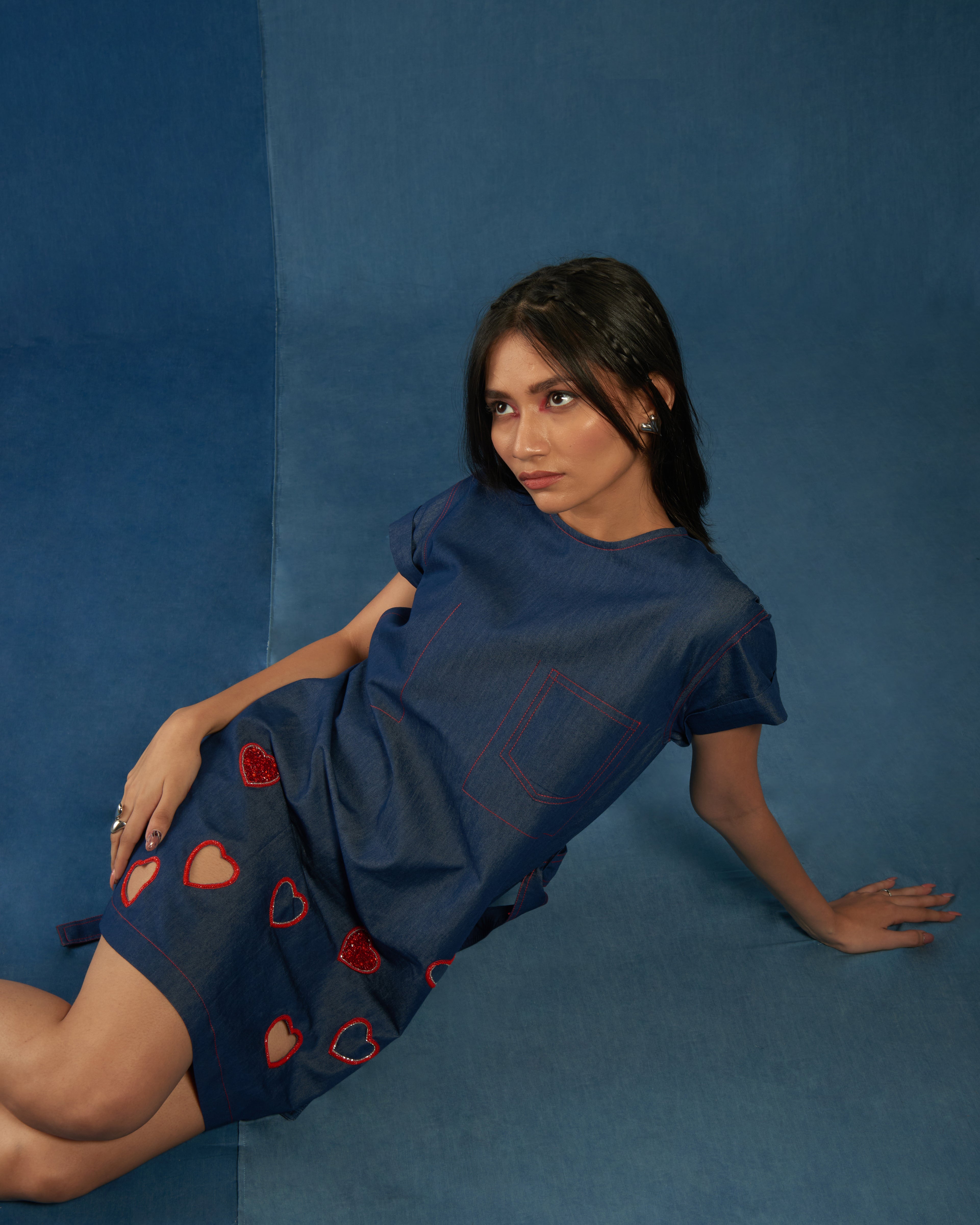 Love Letter Dress Blue