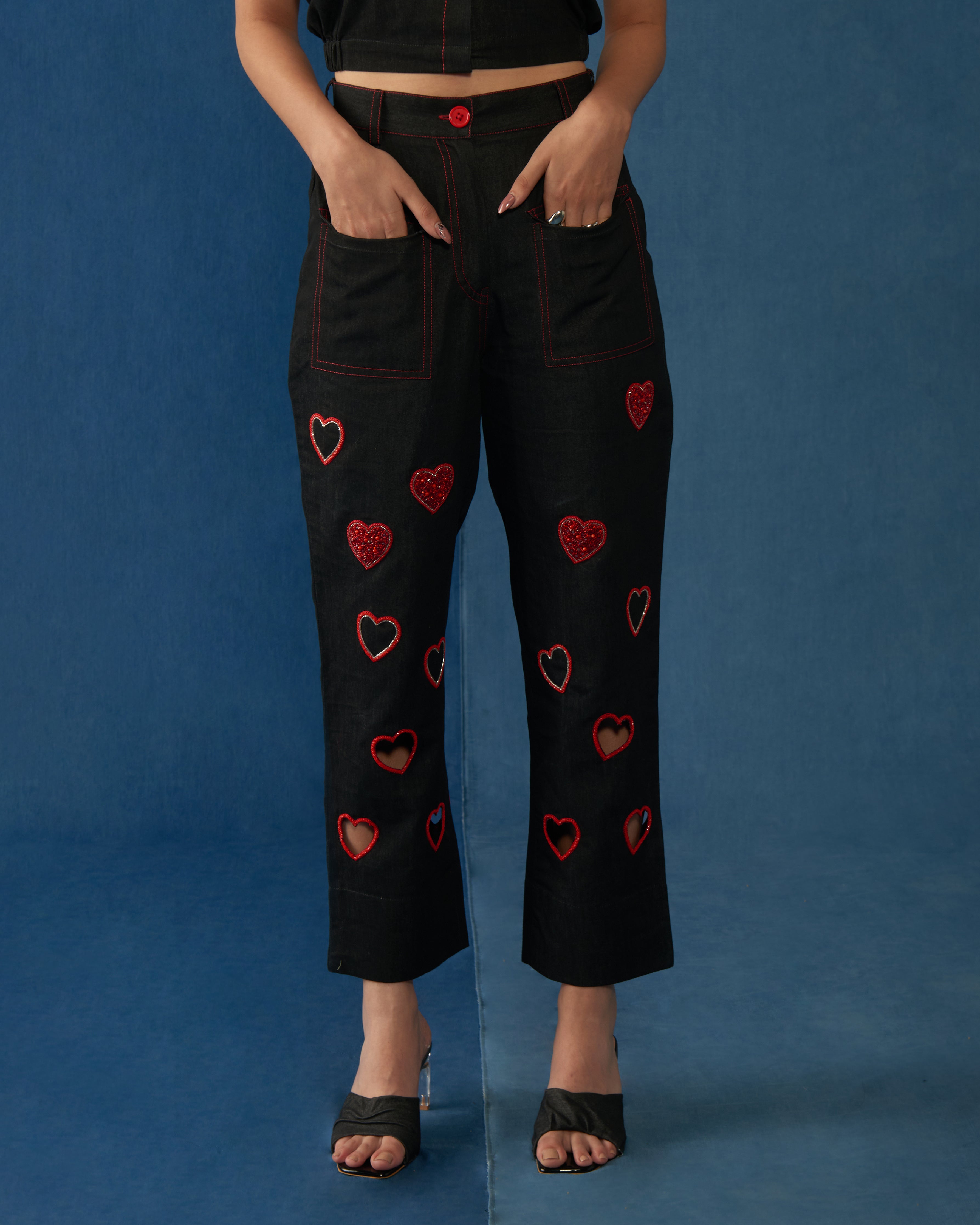 Love Letter Pants Black