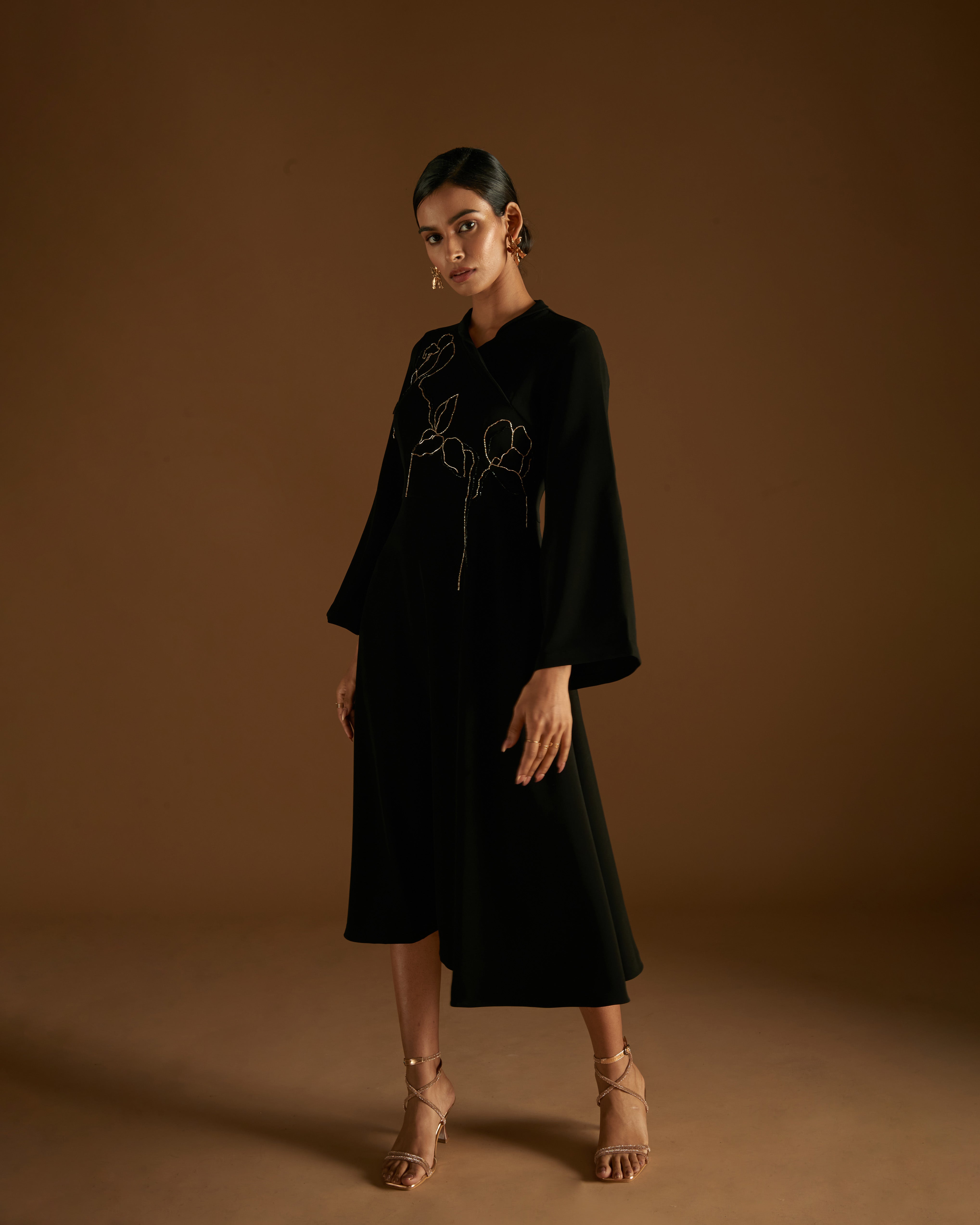 Rose in Bloom Dress Black
