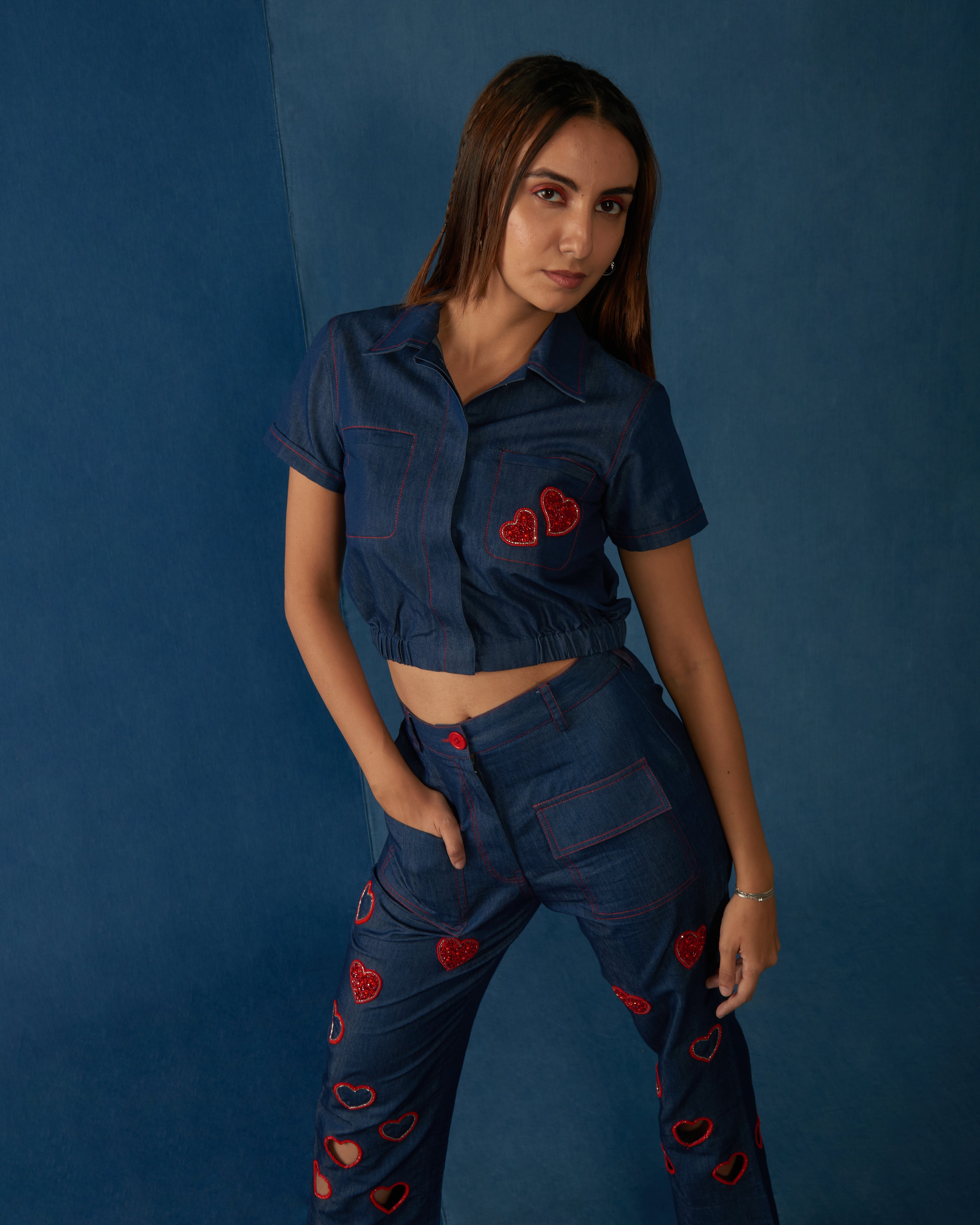 Love Letter Top Blue