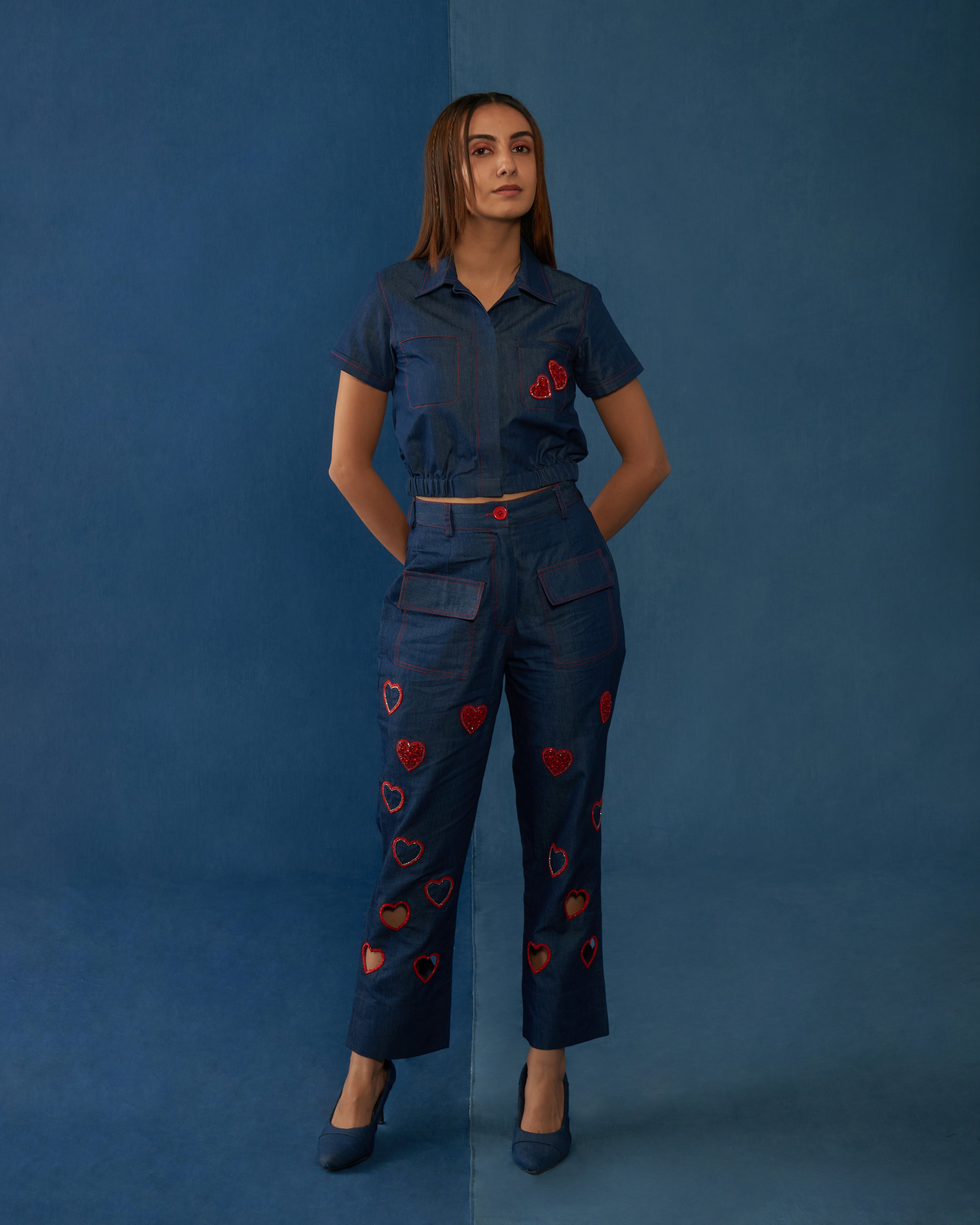 Love Letter Pants Blue