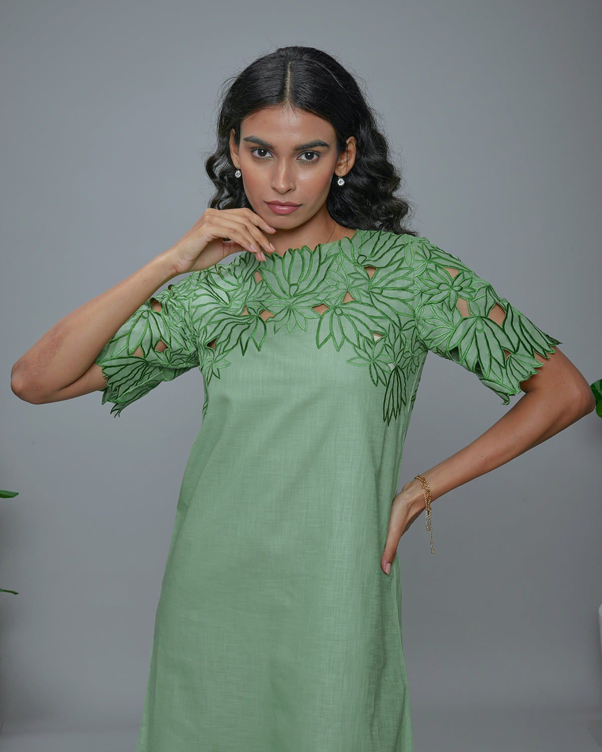 Foliage Dress Green