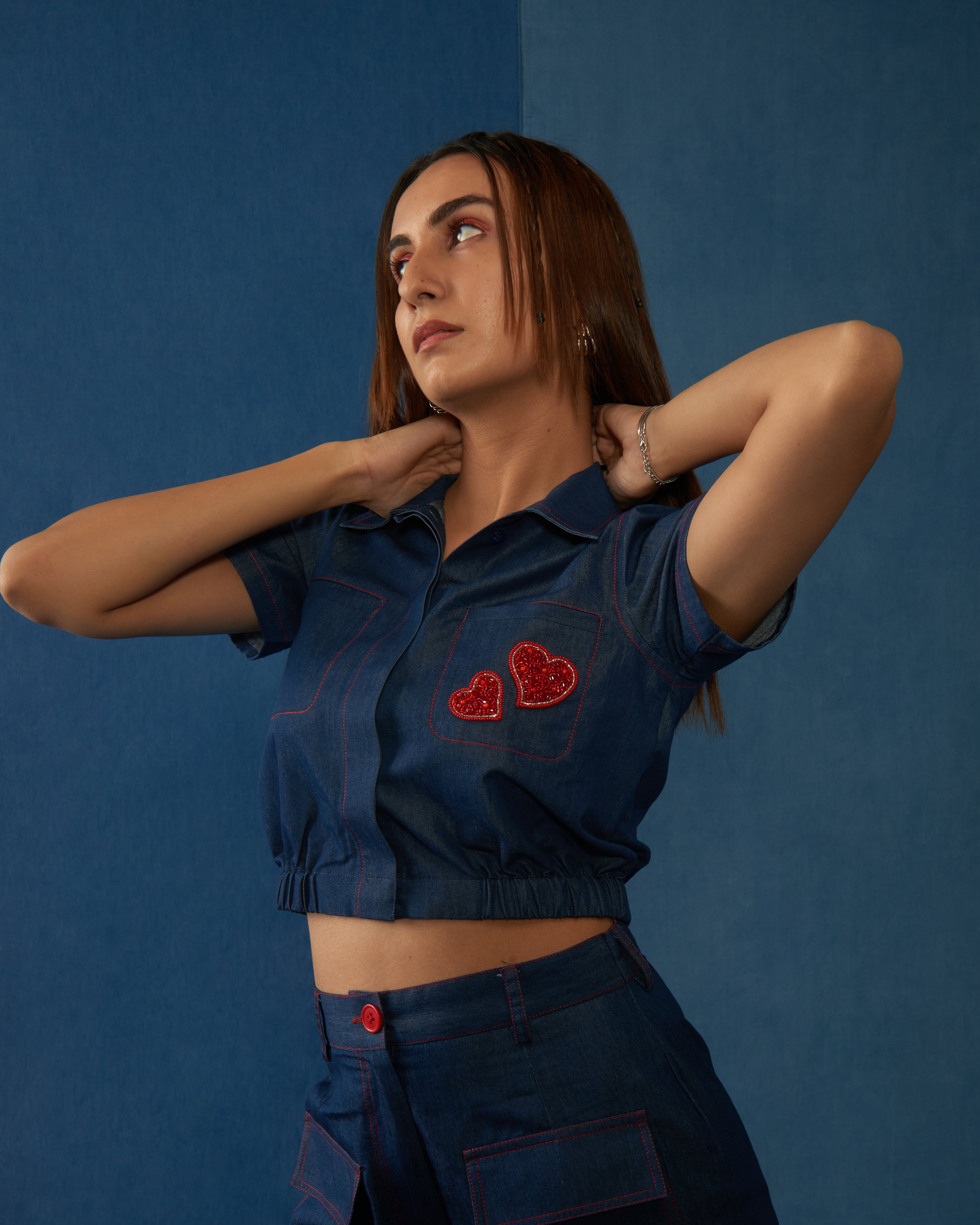 Love Letter Top Blue