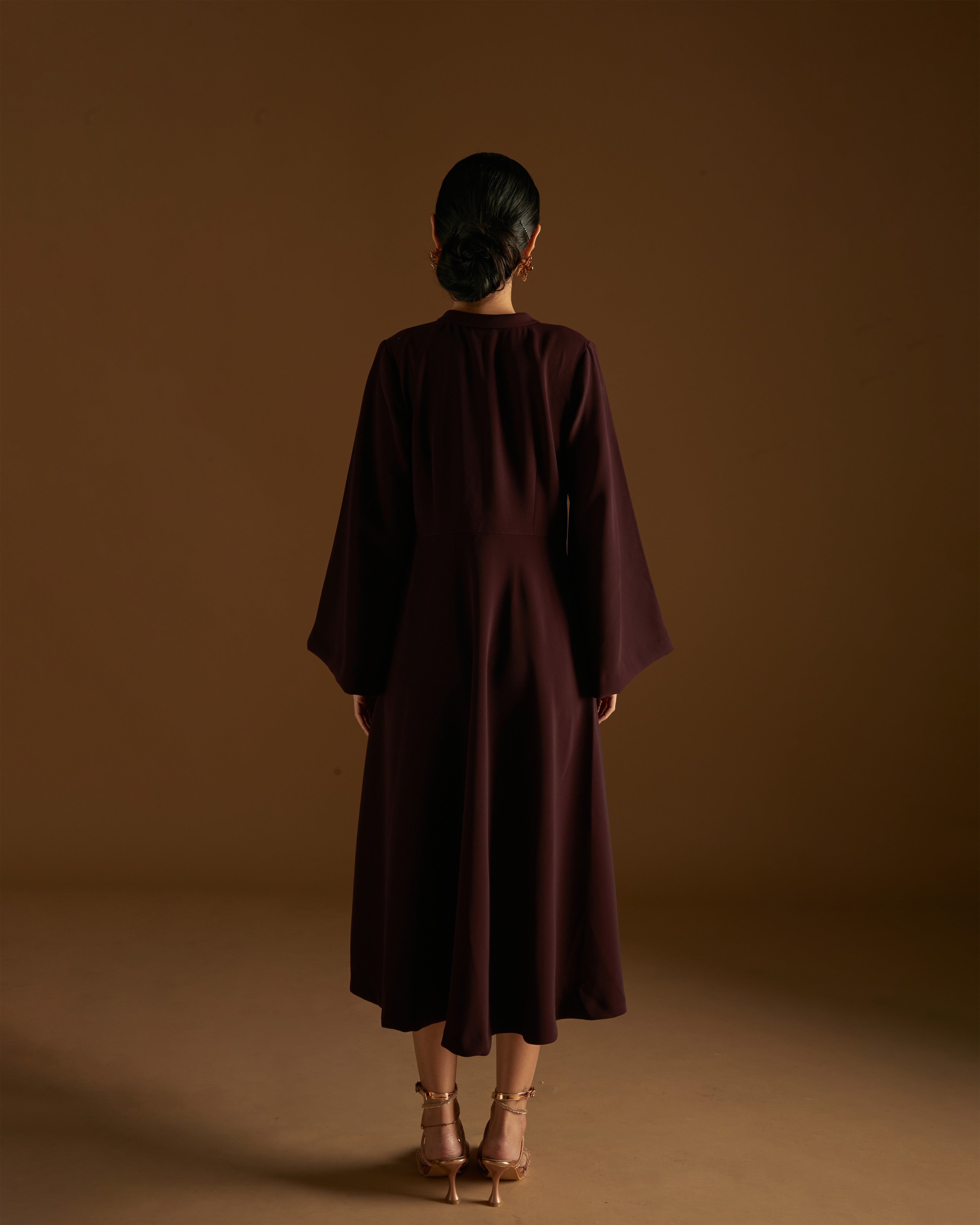 Rose in Bloom Dress Maroon