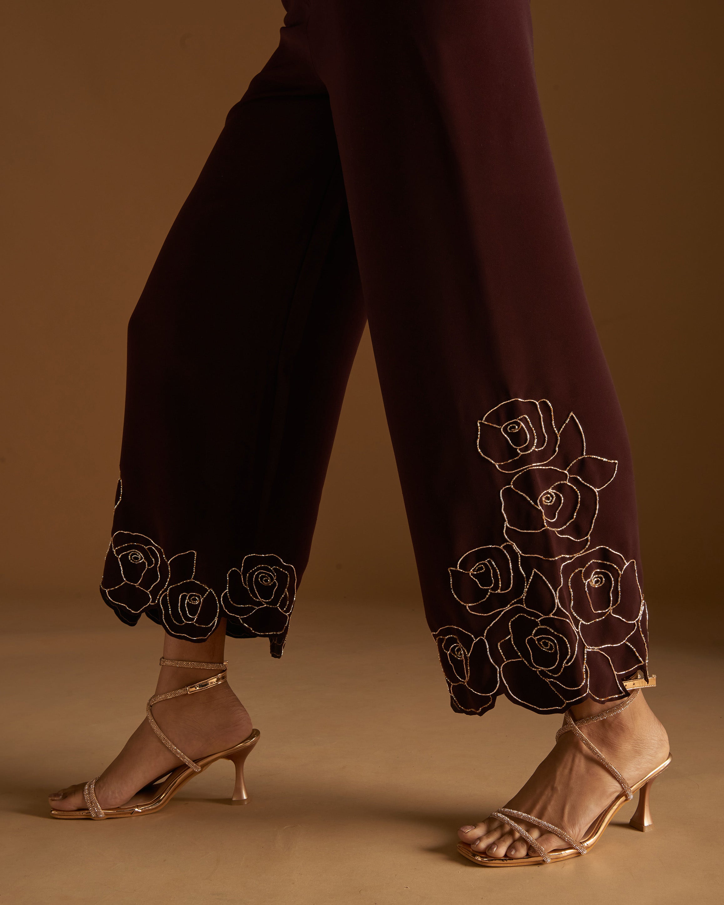 Rose Blossom Pants Maroon