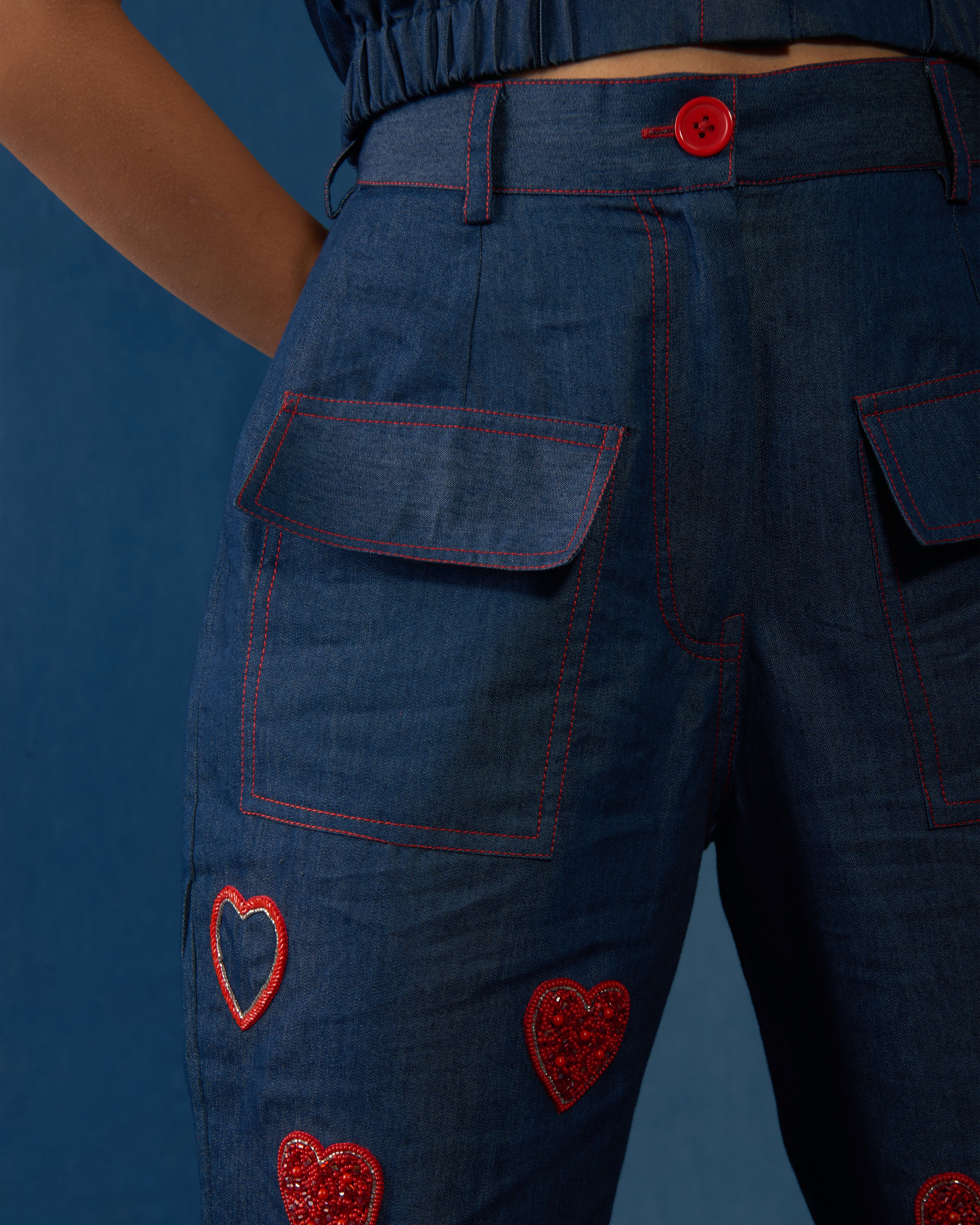 Love Letter Pants Blue