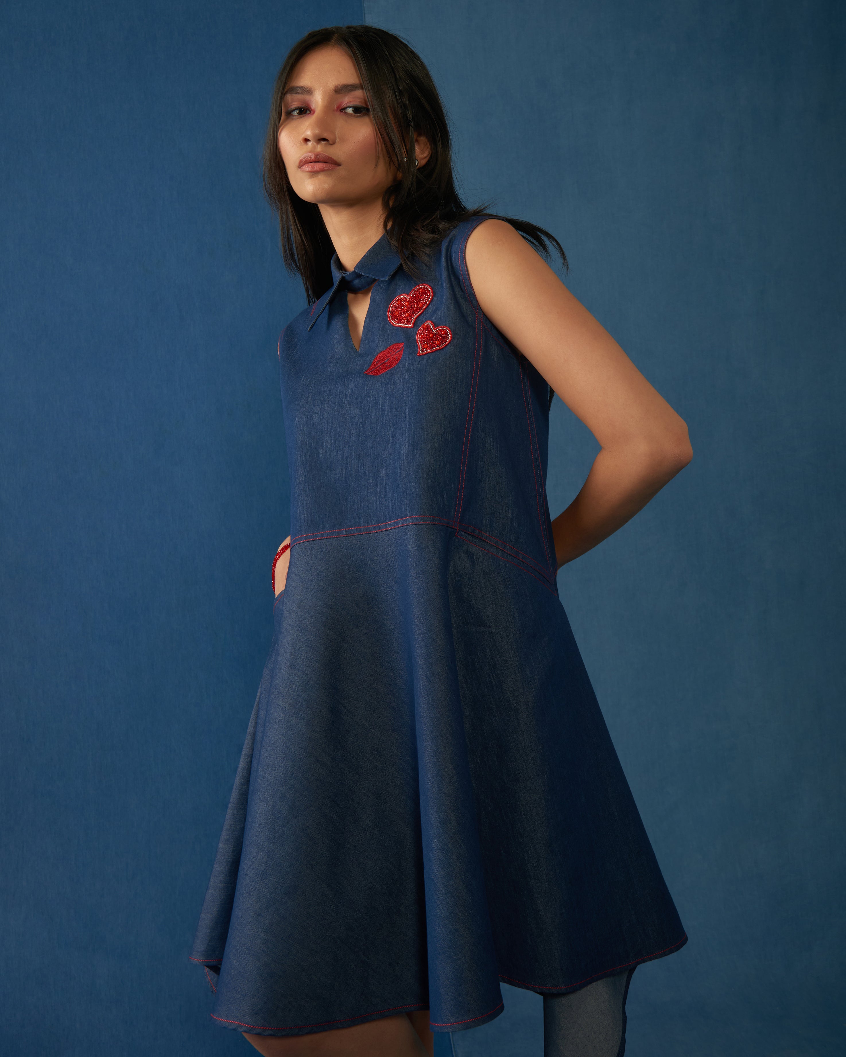 Love Language Dress Blue