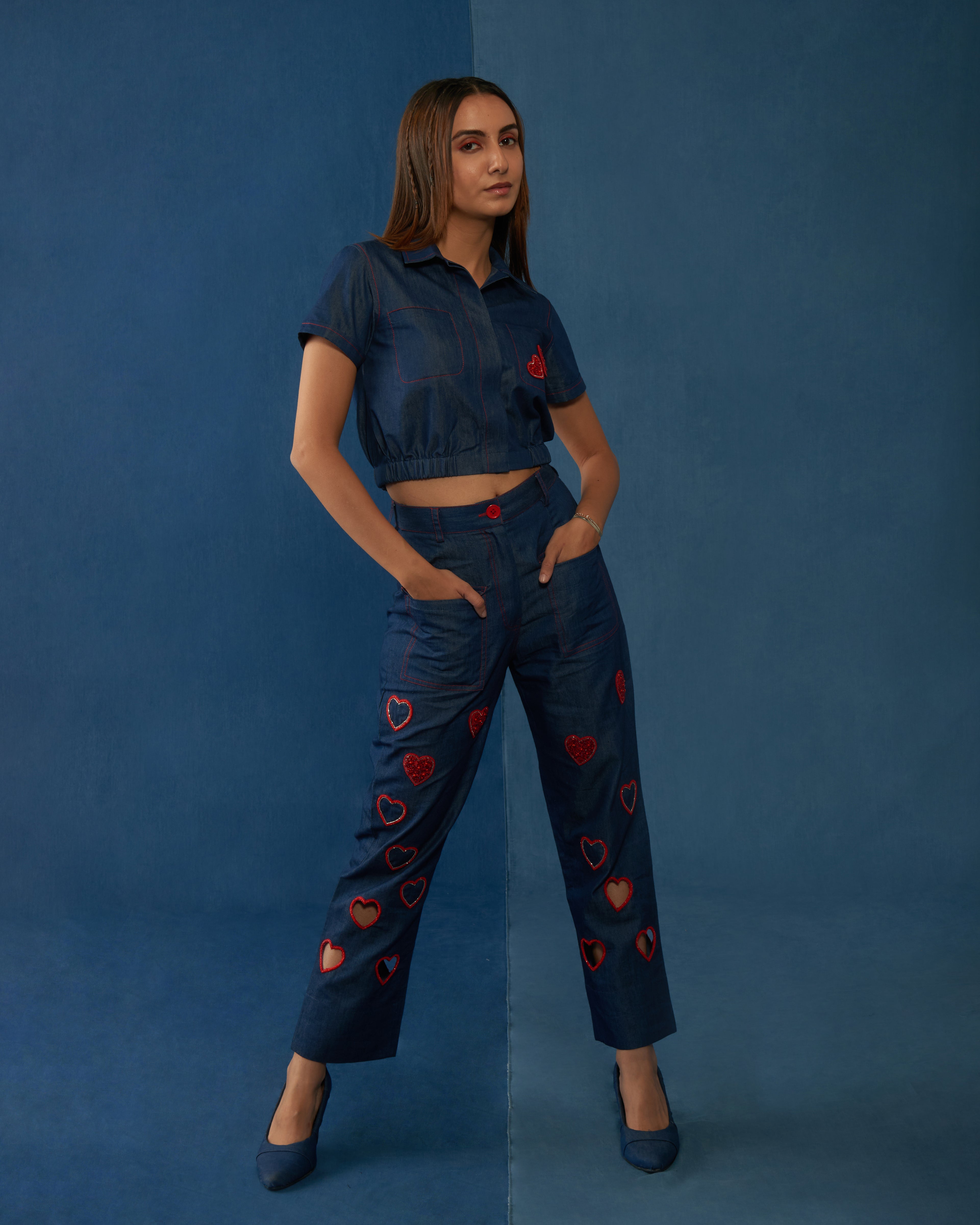 Love Letter Pants Blue