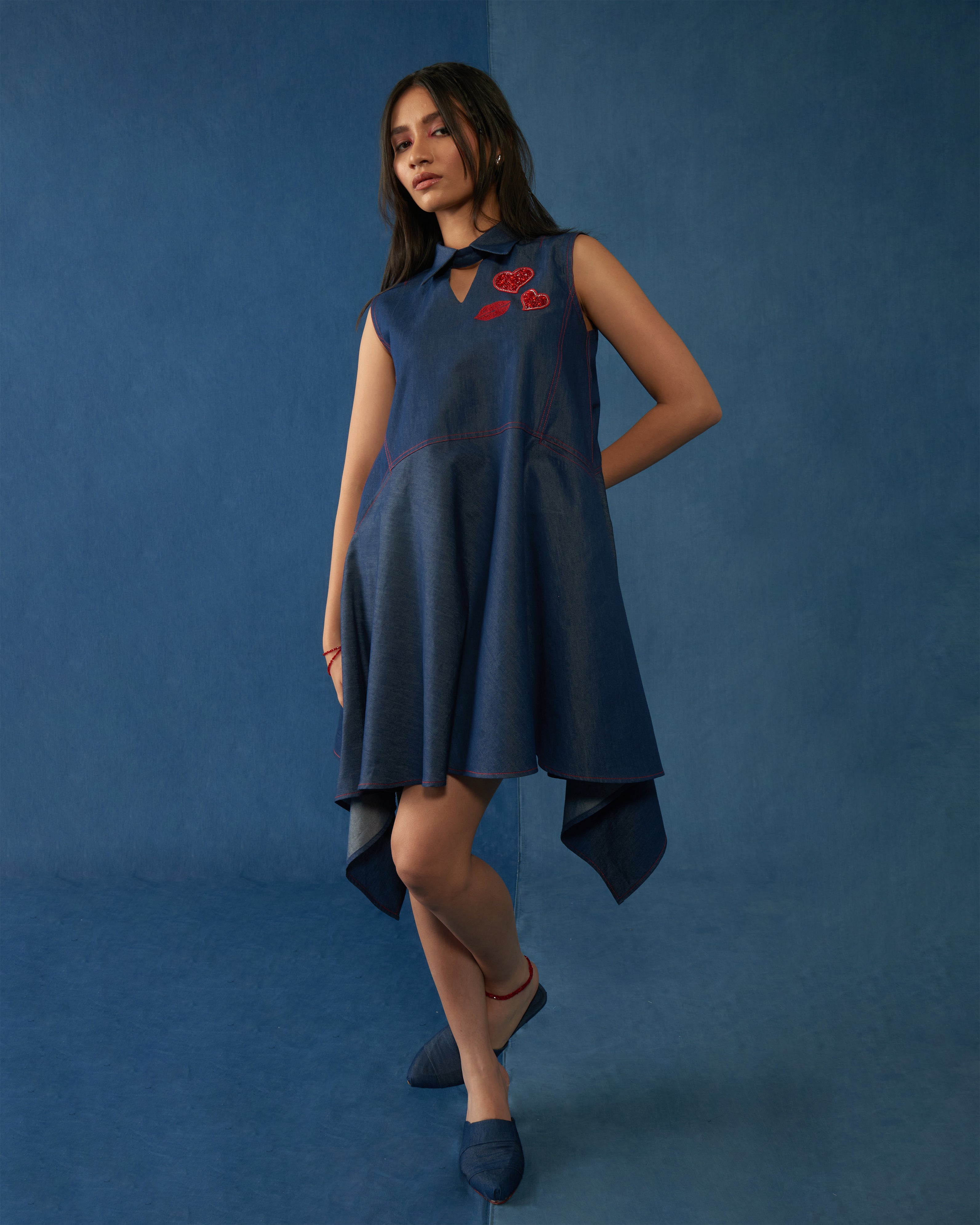 Love Language Dress Blue