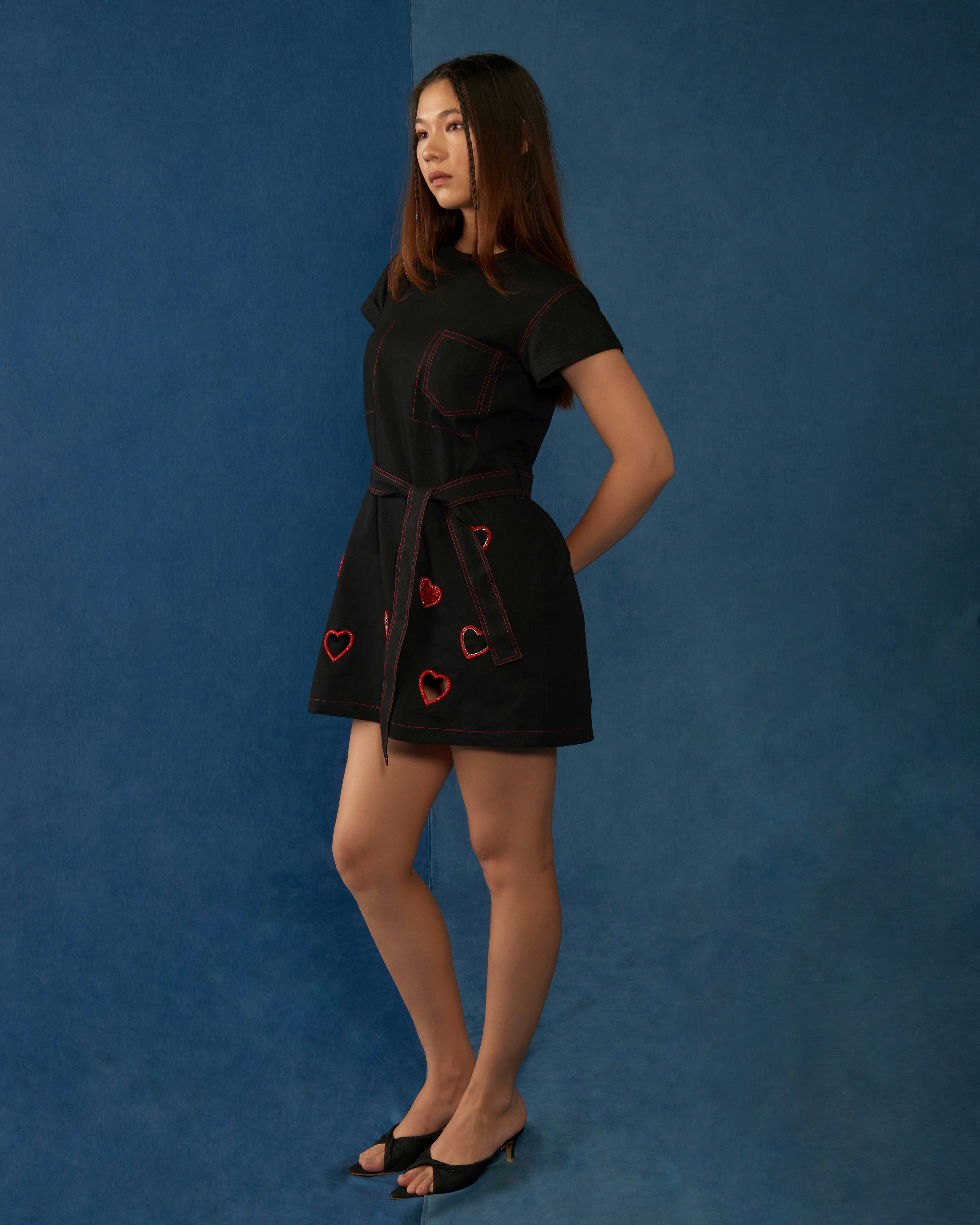 Love Letter Dress Black