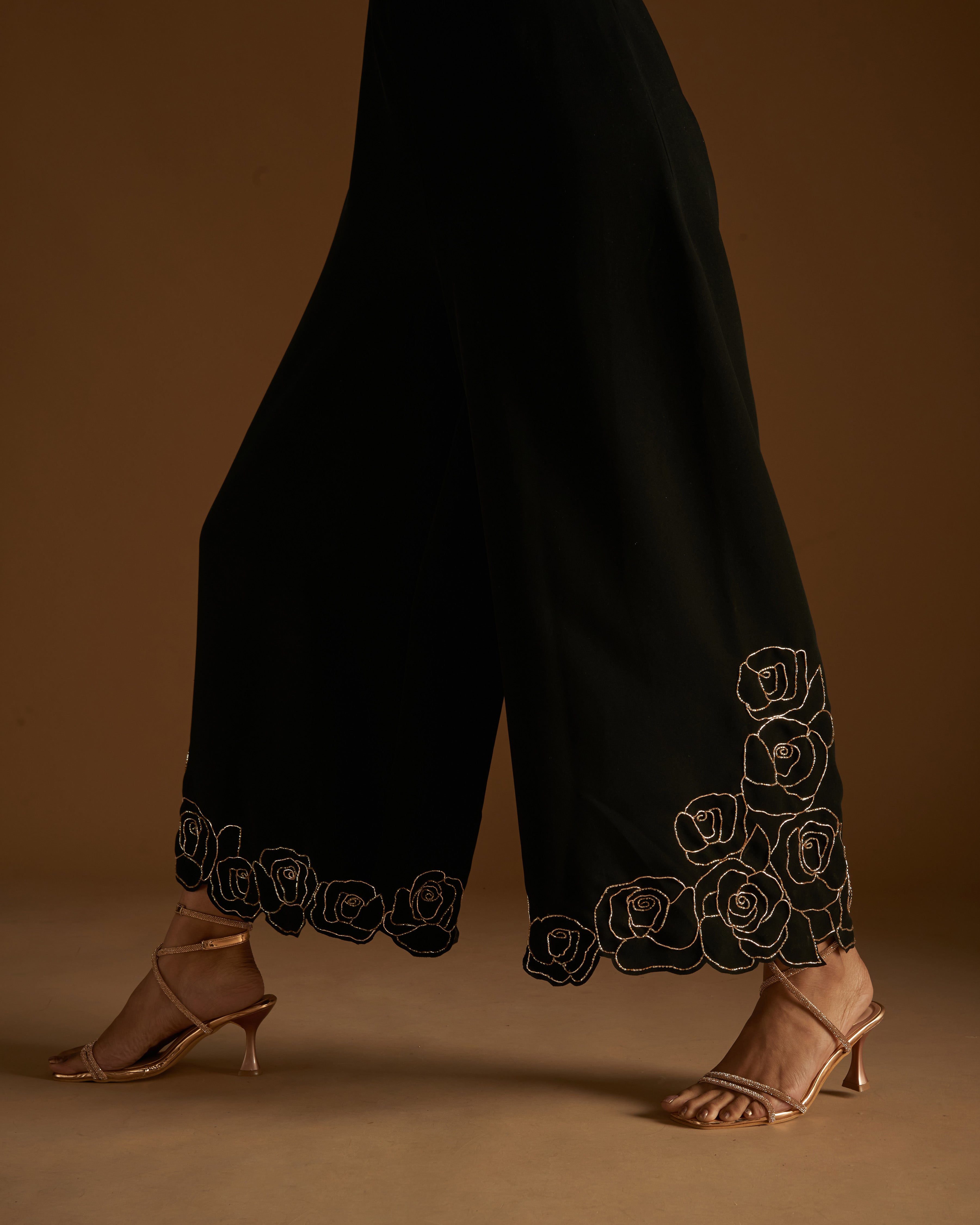 Rose Blossom Jumpsuit Black