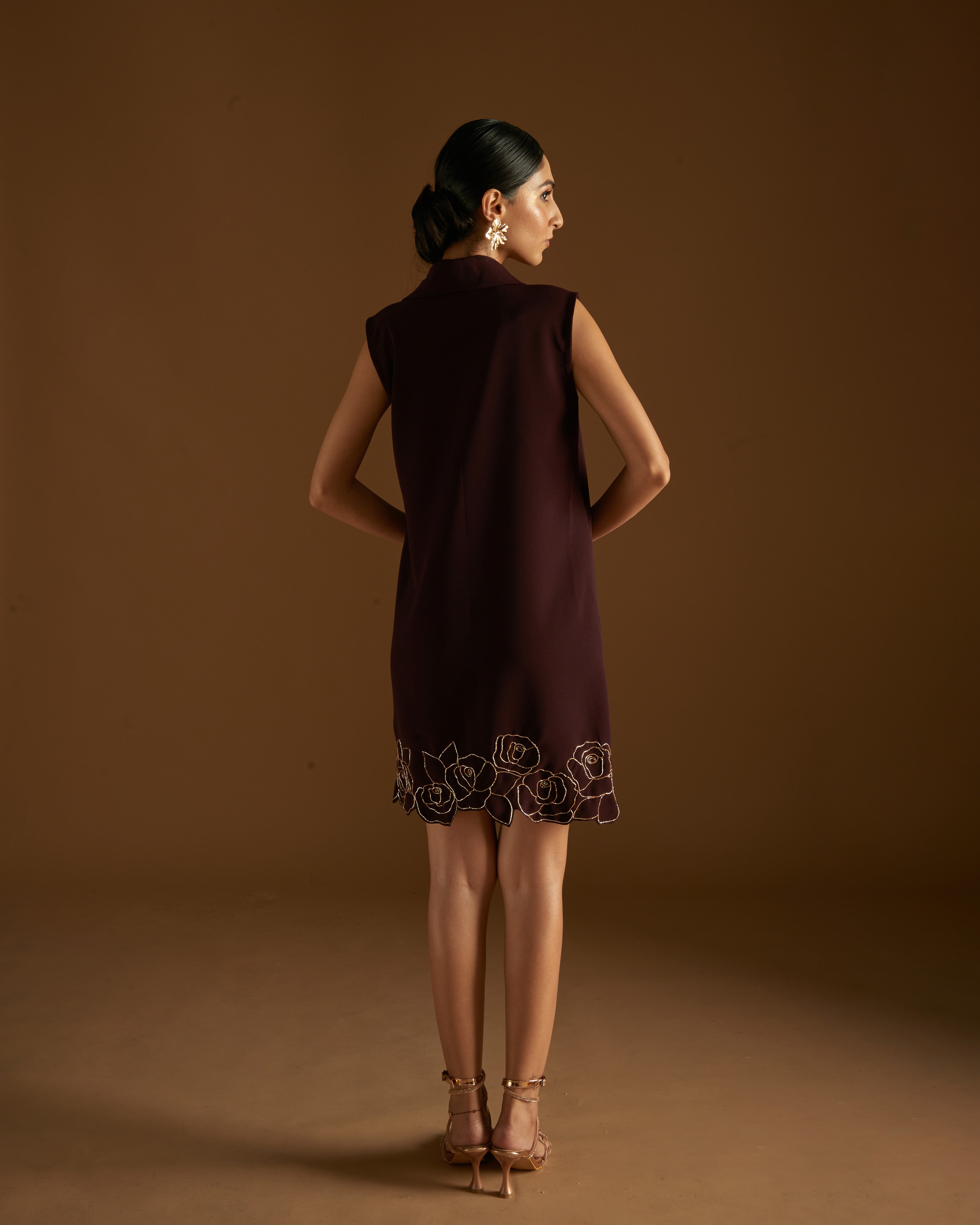 Rose Blossom Dress Maroon