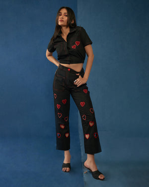 Love Letter Pants Black