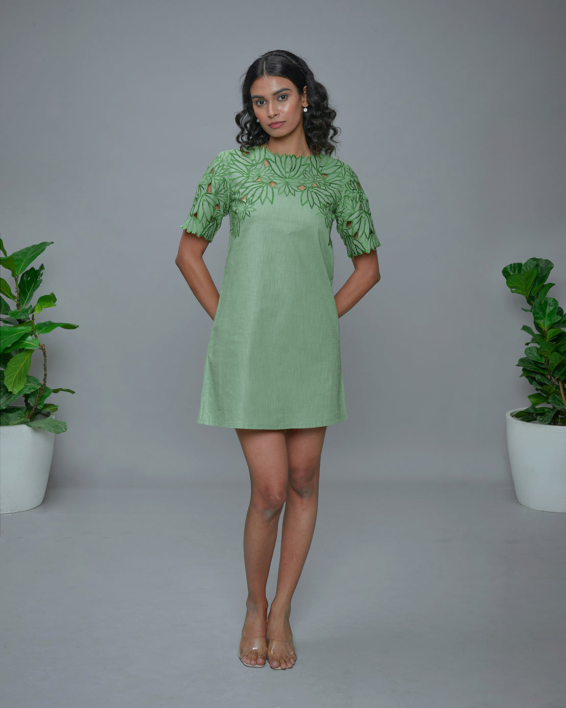 Foliage Dress Green